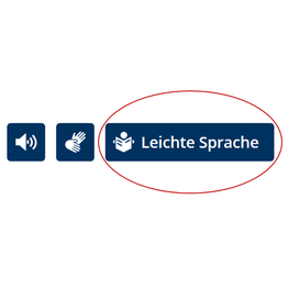 Button mit dem Symbol für Leichte Sprache